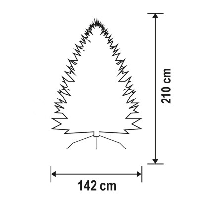 Műfenyő H210 cm D142 cm - KMF 4/210